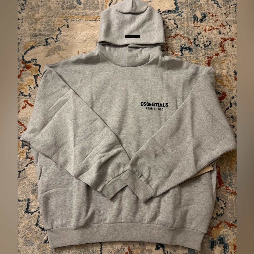 Essentials fear of god Light Heather Gray Fleece Hoodie FW2024 Large